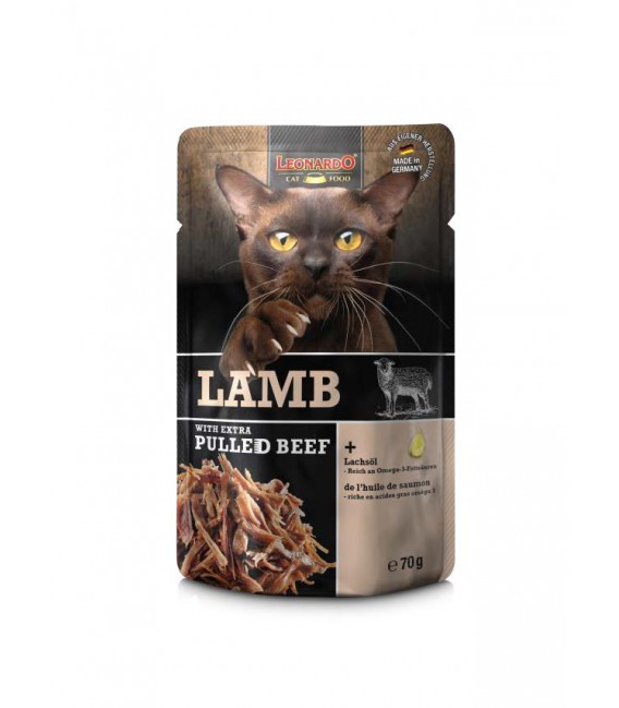 Sachet Leonardo 16x70 G Agneau Extra Pulled Beef