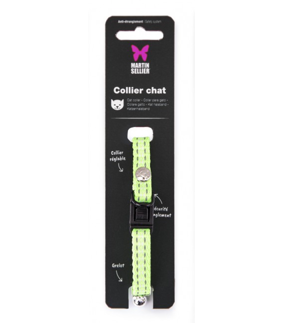 Collier Chat Safety Vert 20-30cm