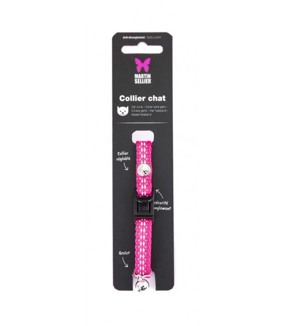 Collier Chat Safety Rose 20-30cm