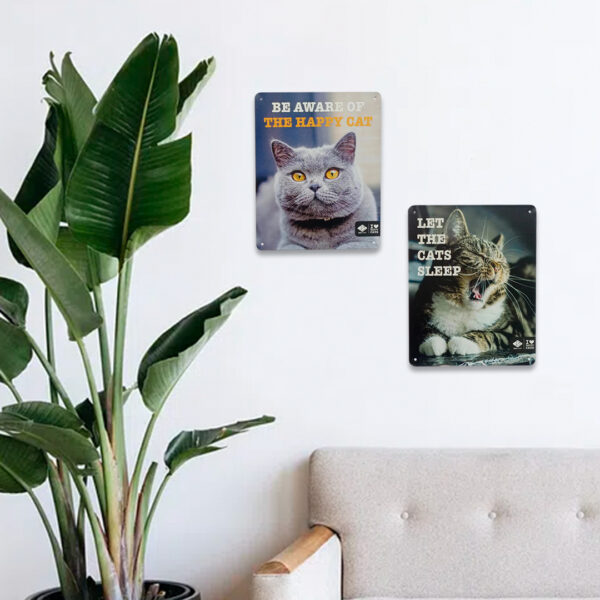 Panneau ILHC, "let the cats sleep", 20x25 cm