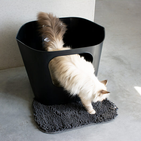 Tapis toilette DAISY, 50x34x2.5 cm, noir – Bild 3