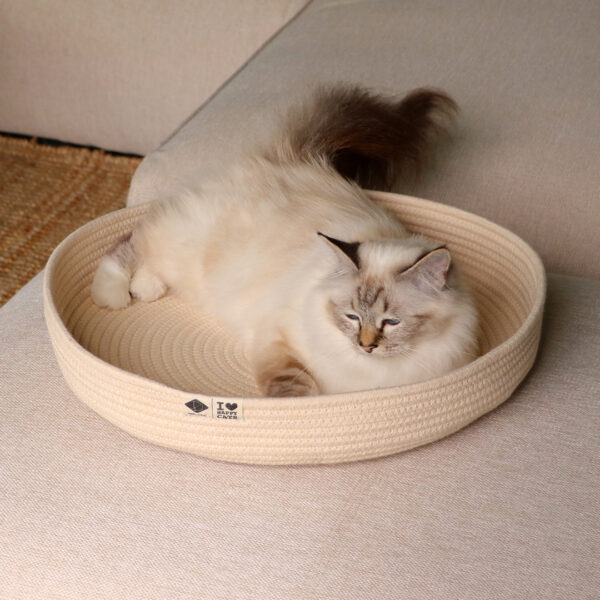 Panier pour chat JESS, 45x45x7cm, beige – Bild 3