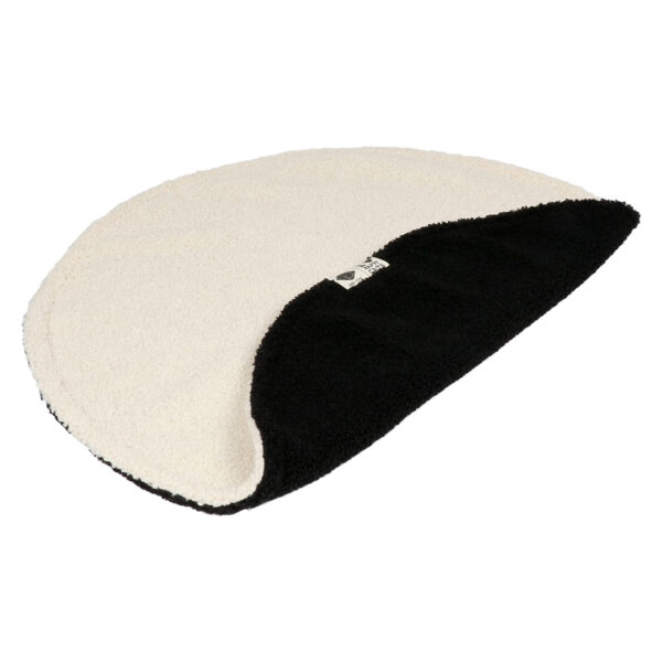 Plaid rond MAEVE, 50x50x1cm, noir/blanc – Image 2