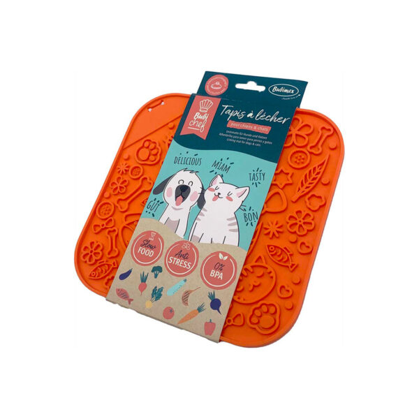 Tapis A Lecher Bubichef Lickfun, Orange