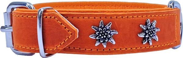 Collier Edelweiss en cuir souple, doublé cuir – Bild 4